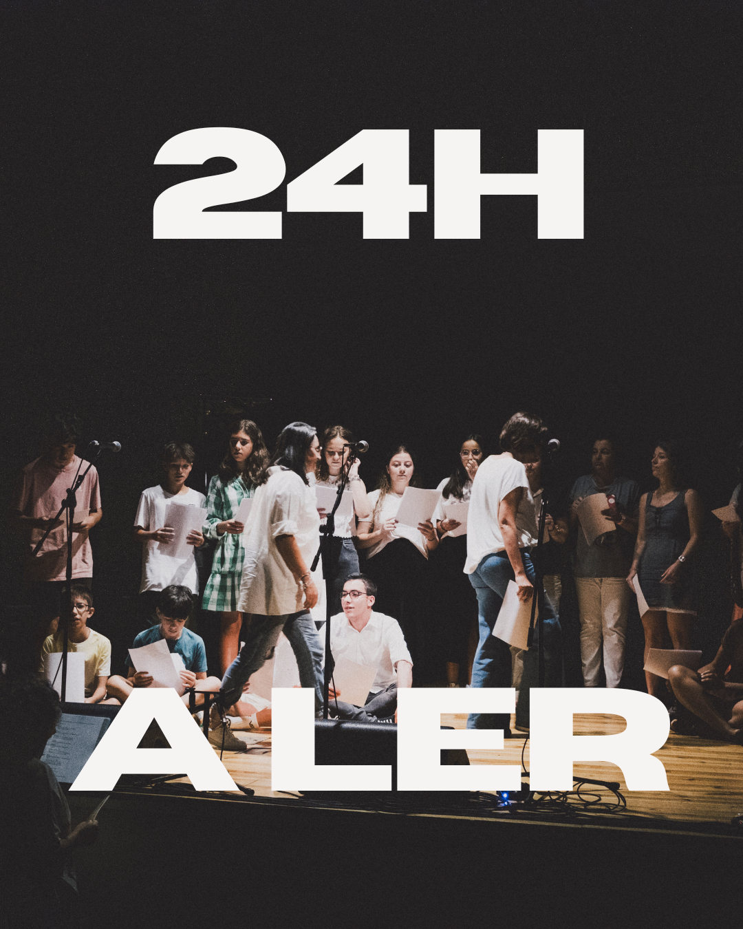 Uma fotografia de uma das atividades mais importantes do festival, com um design editorial limpo a destacar o evento nas redes sociais