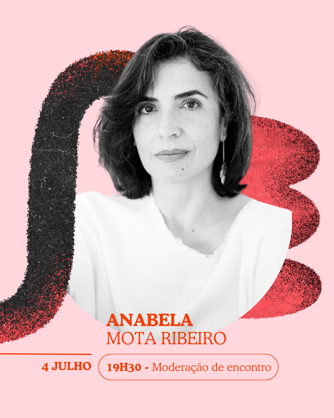 Design de uma publicação a apresentar um convidado do festival, com fotografia profissional e foco na paleta de cores do cartaz oficial