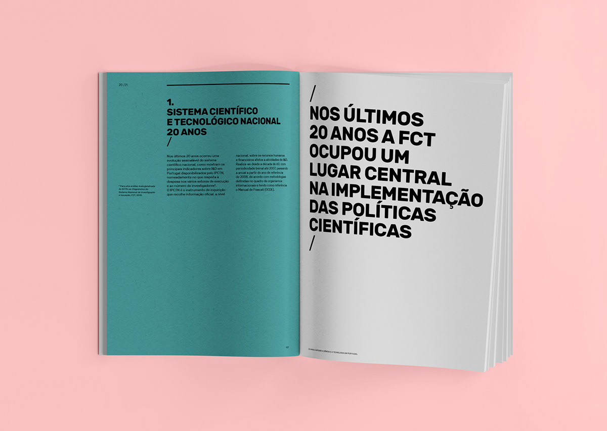 Dupla de páginas abertas, evidenciando o design editorial, o layout limpo e a coerência visual entre texto e elementos gráficos.